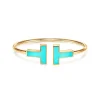 Tiffany & Co. Tiffany T wide turquoise wire bracelet in 18k gold, medium. | ^ Bracelets|Gold Jewelry