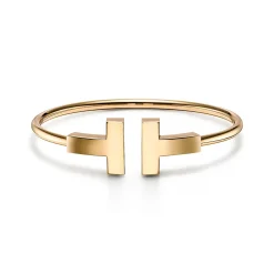 Tiffany & Co. Tiffany T wide wire bracelet in 18k gold, medium. | ^ Bracelets|Men's Jewelry