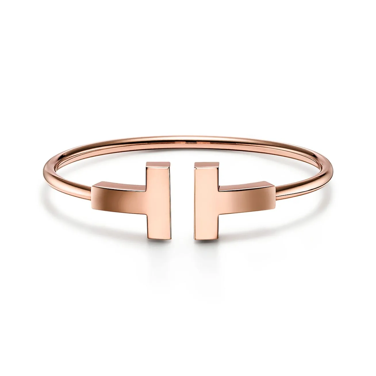 Tiffany & Co. Tiffany T wide wire bracelet in 18k rose gold, medium. | ^ Bracelets|Men's Jewelry