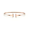 Tiffany & Co. Tiffany T wire bracelet in 18k rose gold, medium. | ^ Bracelets|Dainty Jewelry