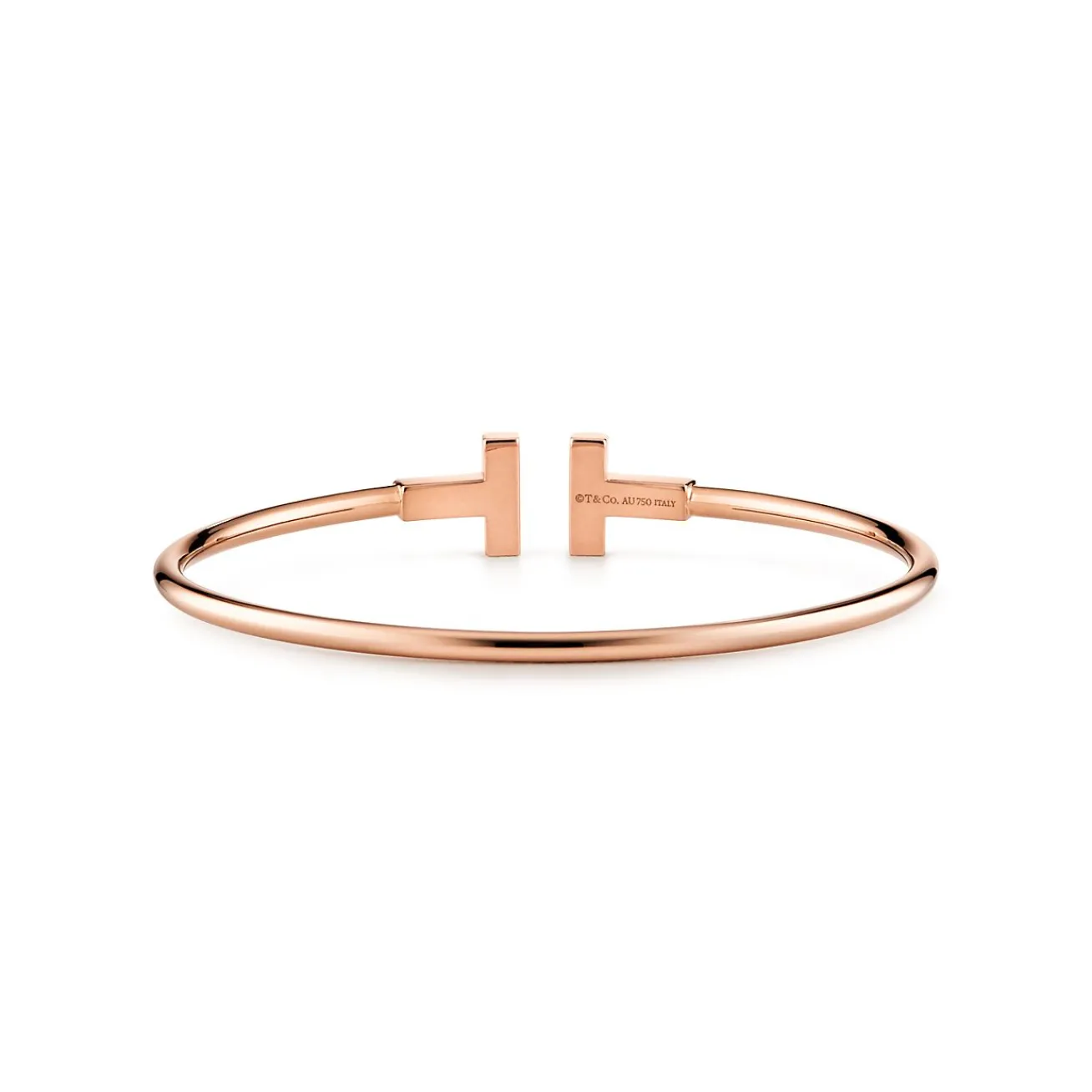 Tiffany & Co. Tiffany T wire bracelet in 18k rose gold, medium. | ^ Bracelets|Dainty Jewelry