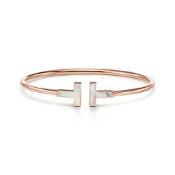 Tiffany & Co. Tiffany T Wire Bracelet in Rose Gold with Mother-of-pearl | ^ Bracelets|Gifts for Her