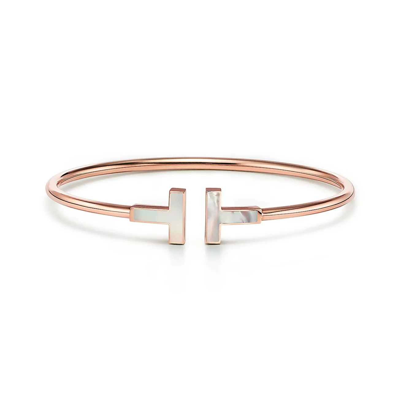Tiffany & Co. Tiffany T Wire Bracelet in Rose Gold with Mother-of-pearl | ^ Bracelets|Gifts for Her