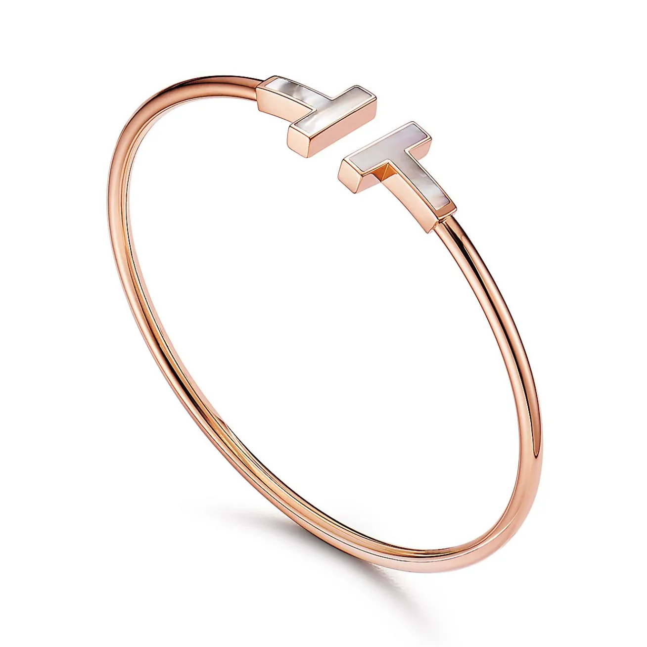 Tiffany & Co. Tiffany T Wire Bracelet in Rose Gold with Mother-of-pearl | ^ Bracelets|Gifts for Her