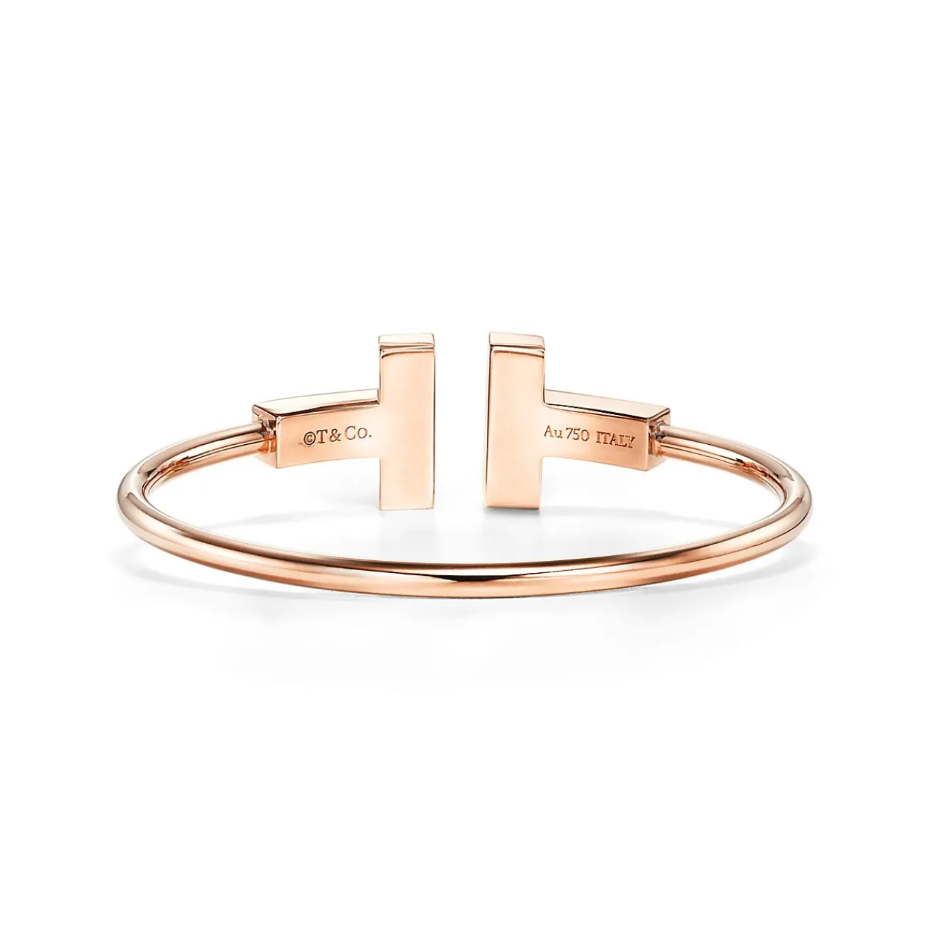 Tiffany & Co. Tiffany T Wire Bracelet in Rose Gold with Mother-of-pearl, Wide | ^ Bracelets|Rose Gold Jewelry