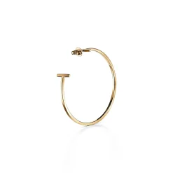Tiffany & Co. Tiffany T wire hoop earrings in 18k gold, extra large. | ^ Hoop Earrings|Gold Jewelry