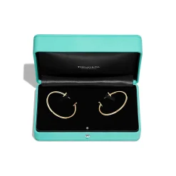 Tiffany & Co. Tiffany T wire hoop earrings in 18k gold, extra large. | ^ Hoop Earrings|Gold Jewelry