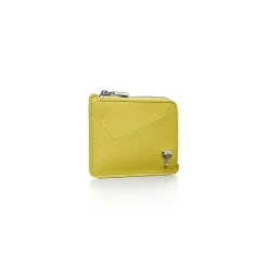 Tiffany & Co. Tiffany T Zip Card Case in Citrine Yellow Leather | ^Women Small Leather Goods|Women's Accessories