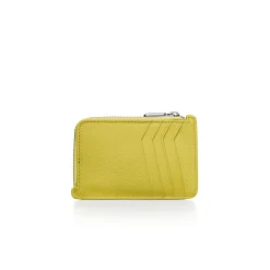 Tiffany & Co. Tiffany T Zip Card Case in Citrine Yellow Leather | ^Women Small Leather Goods|Women's Accessories