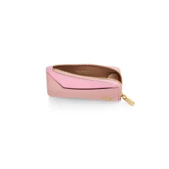 Tiffany & Co. Tiffany T Zip Card Case in Pink Colorblock Leather | ^Women Small Leather Goods|Women's Accessories