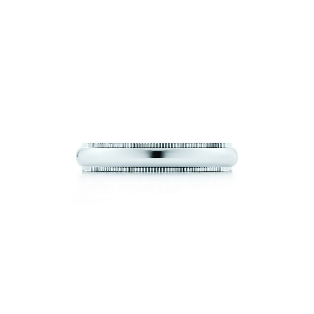 Tiffany & Co. Tiffany Together Milgrain Band Ring in Platinum, 4 mm Wide | ^Women Rings|Platinum Jewelry