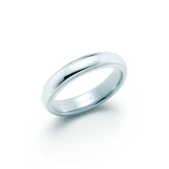 Tiffany & Co. Tiffany Together Milgrain Band Ring in Platinum, 4 mm Wide | ^Women Rings|Platinum Jewelry