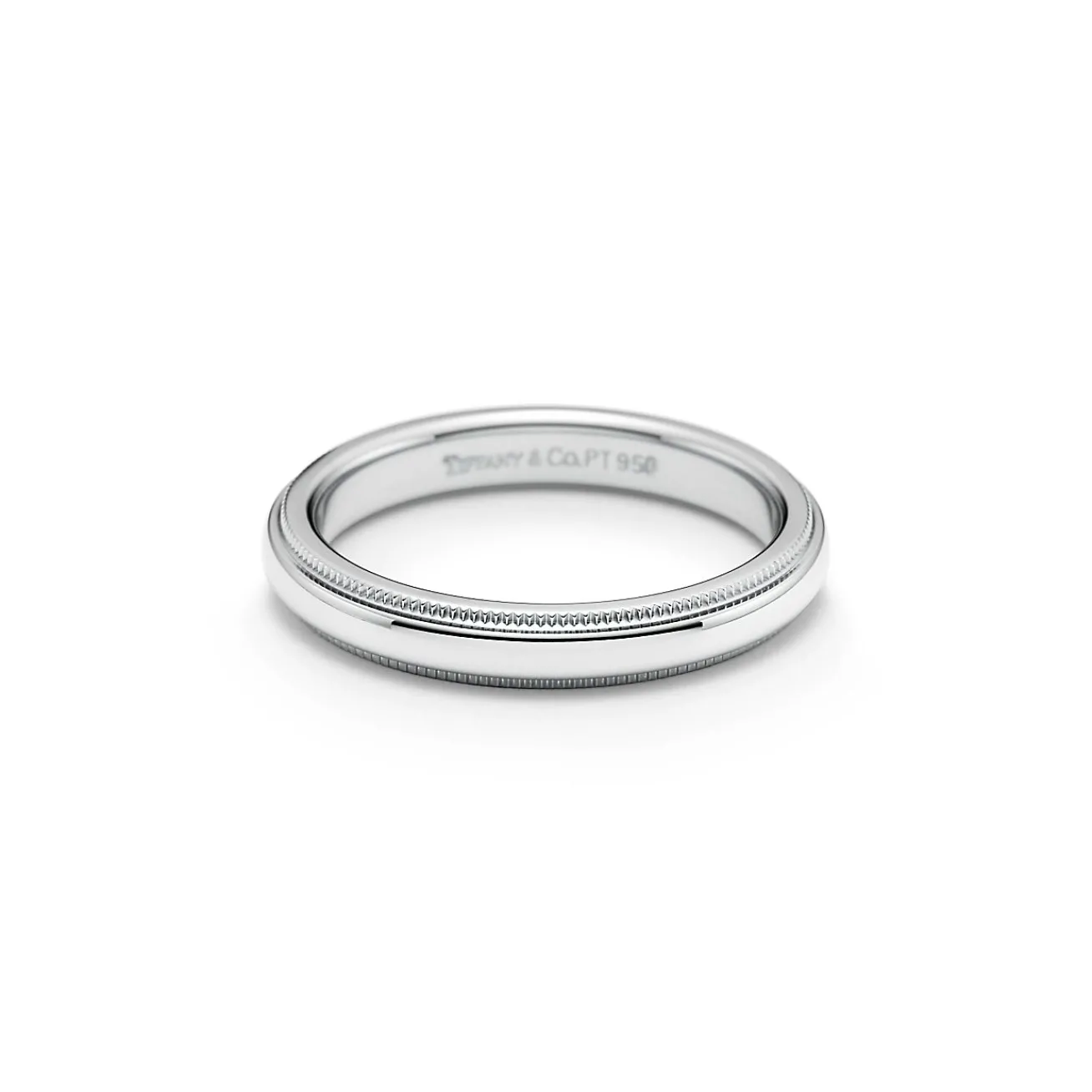 Tiffany & Co. Tiffany Together Milgrain Band Ring in Platinum, 3 mm Wide | ^Women Rings|Platinum Jewelry
