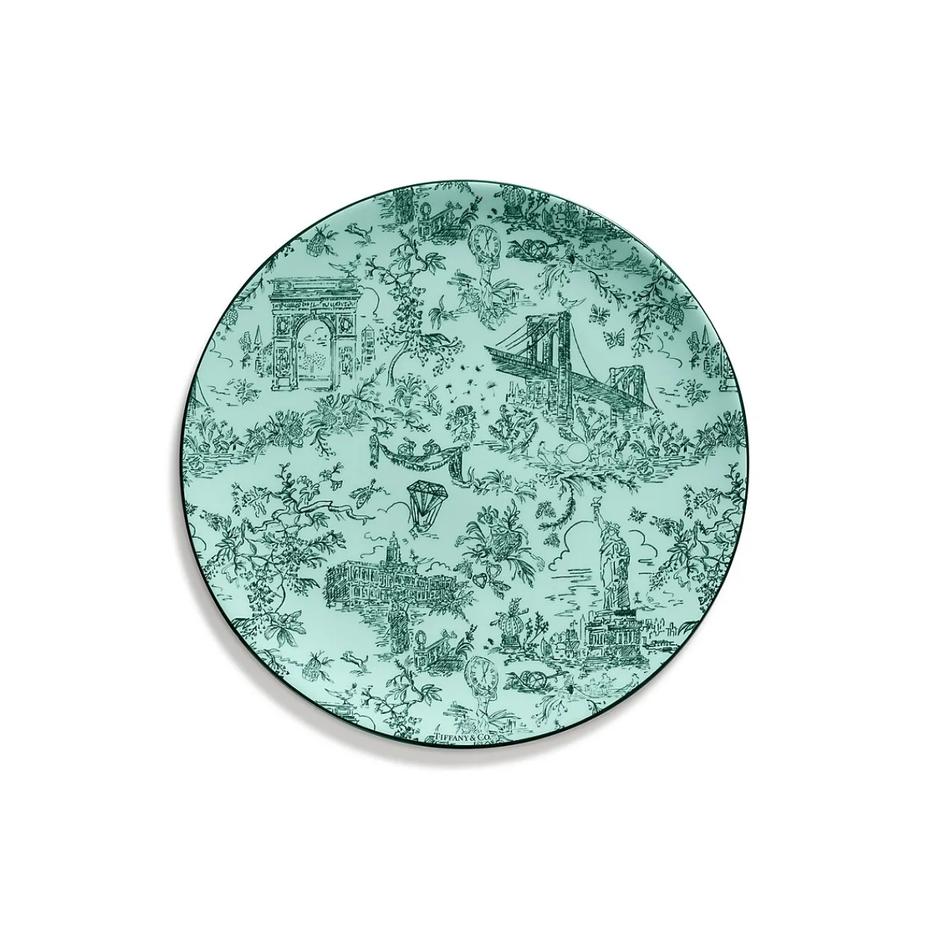 Tiffany & Co. Tiffany Toile Dessert Plate in Tiffany Blue® Bone China | ^ The Couple|Tiffany Blue® Gifts