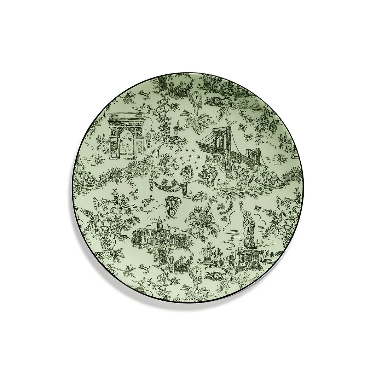 Tiffany & Co. Tiffany Toile Dessert Plate in Tanzanite Bone China | ^ The Home|Housewarming Gifts