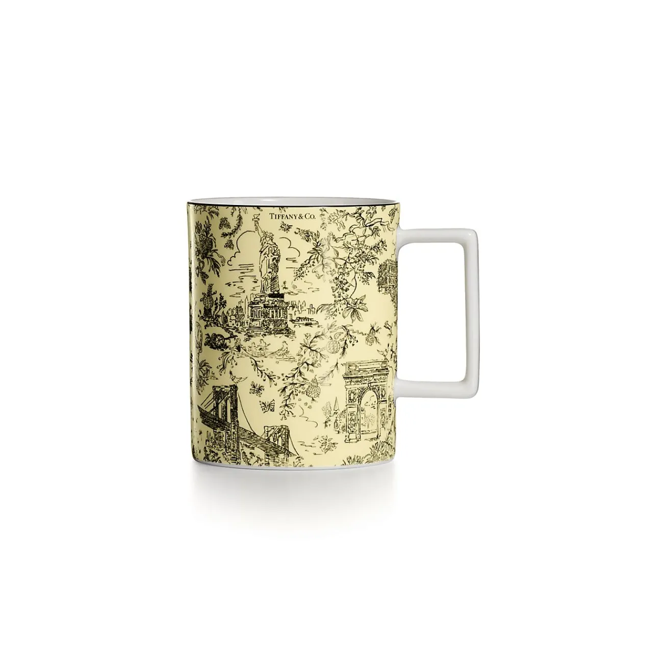 Tiffany & Co. Tiffany Toile Mug in Yellow Diamond Bone China | ^ Business Gifts|Tableware