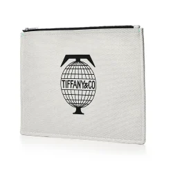 Tiffany & Co. Tiffany Travel flat pouch in canvas, large. | ^Women Business Gifts|Small Leather Goods