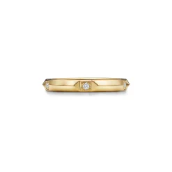Tiffany & Co. Tiffany True® band ring in 18k gold with diamonds, 2.5 mm wide. | ^Women Rings|Men's Jewelry