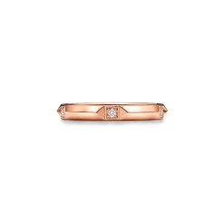Tiffany & Co. Tiffany True® band ring in 18k rose gold with diamonds, 2.5 mm wide. | ^Women Rings|Men's Jewelry