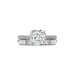 Tiffany & Co. Tiffany True® engagement ring in platinum: an icon of modern love. | ^ Engagement Rings