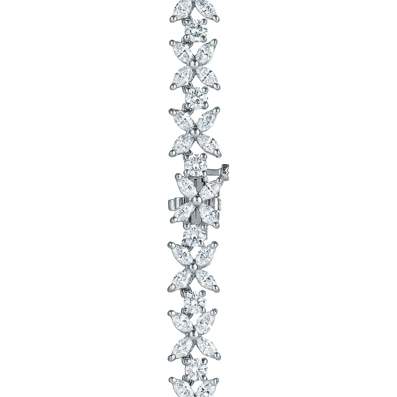 Tiffany & Co. Tiffany Victoria® alternating graduated necklace in platinum with diamonds. | ^ Necklaces & Pendants|Platinum Jewelry