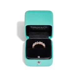 Tiffany & Co. Tiffany Victoria® alternating diamond band ring in 18k rose gold. | ^ Rings|Stacking Rings