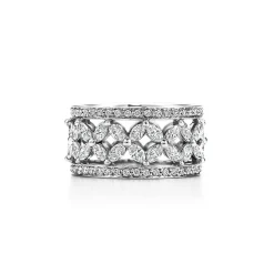 Tiffany & Co. Tiffany Victoria® band ring in platinum with diamonds. | ^ Rings|Platinum Jewelry