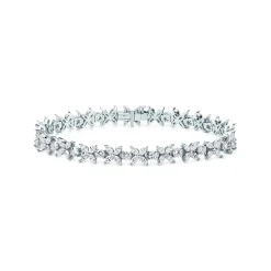 Tiffany & Co. Tiffany Victoria® Cluster Tennis Bracelet in Platinum with Diamonds | ^ Bracelets|Platinum Jewelry