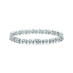 Tiffany & Co. Tiffany Victoria® Cluster Tennis Bracelet in Platinum with Diamonds | ^ Bracelets|Platinum Jewelry
