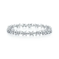Tiffany & Co. Tiffany Victoria® Cluster Tennis Bracelet in Platinum with Diamonds | ^ Bracelets|Platinum Jewelry