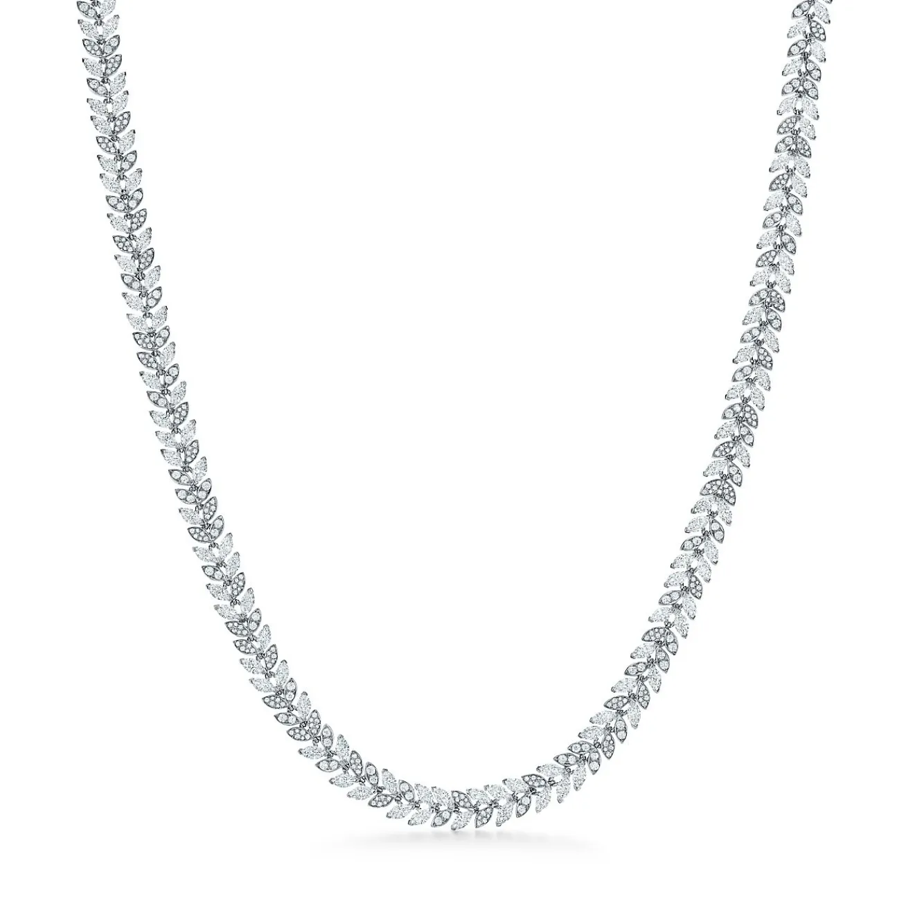 Tiffany & Co. Tiffany Victoria® diamond vine necklace in platinum, 16". | ^ Necklaces & Pendants|Platinum Jewelry