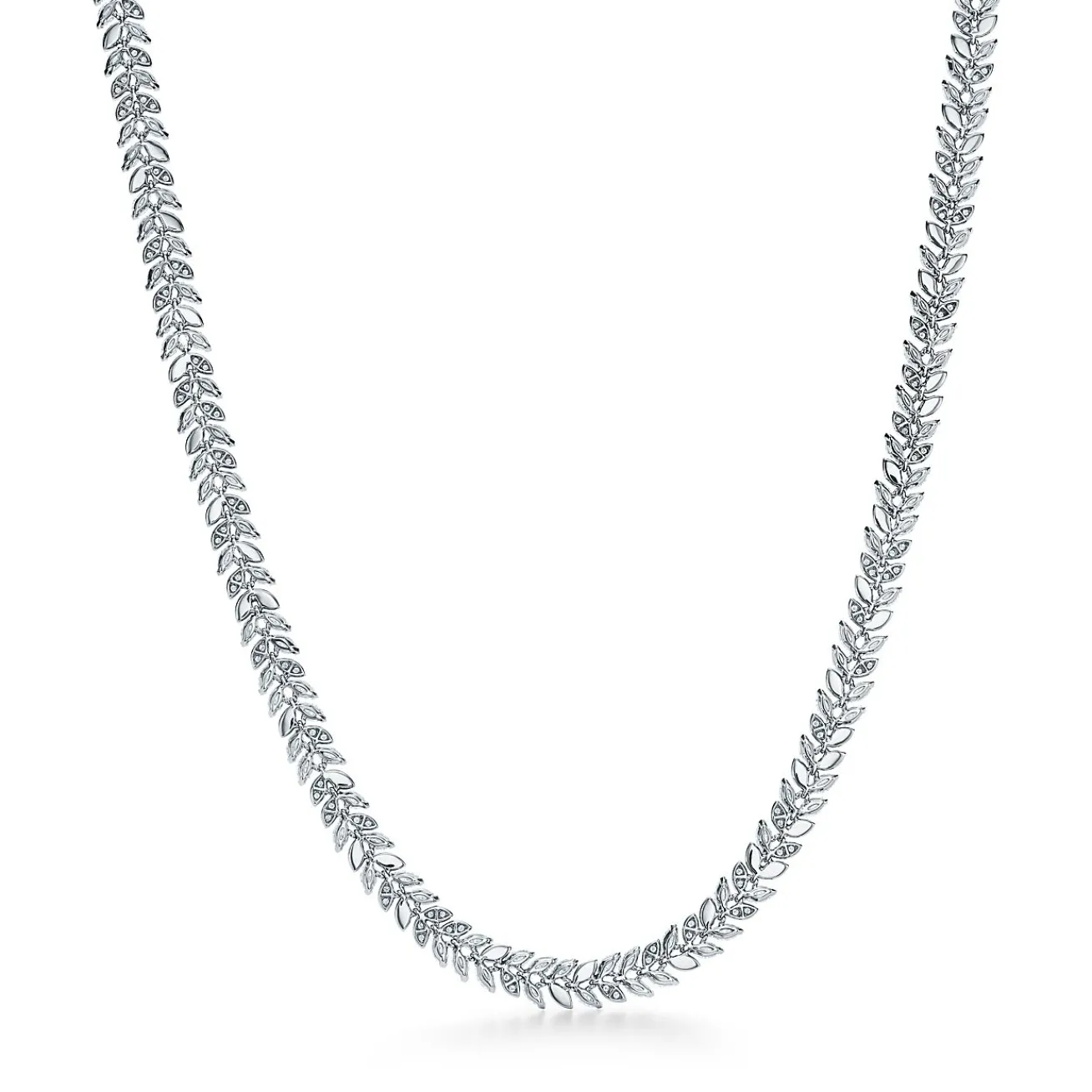 Tiffany & Co. Tiffany Victoria® diamond vine necklace in platinum, 16". | ^ Necklaces & Pendants|Platinum Jewelry