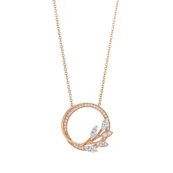 Tiffany & Co. Tiffany Victoria® diamond vine circle pendant in 18k rose gold, small. | ^ Necklaces & Pendants|Gifts for Her