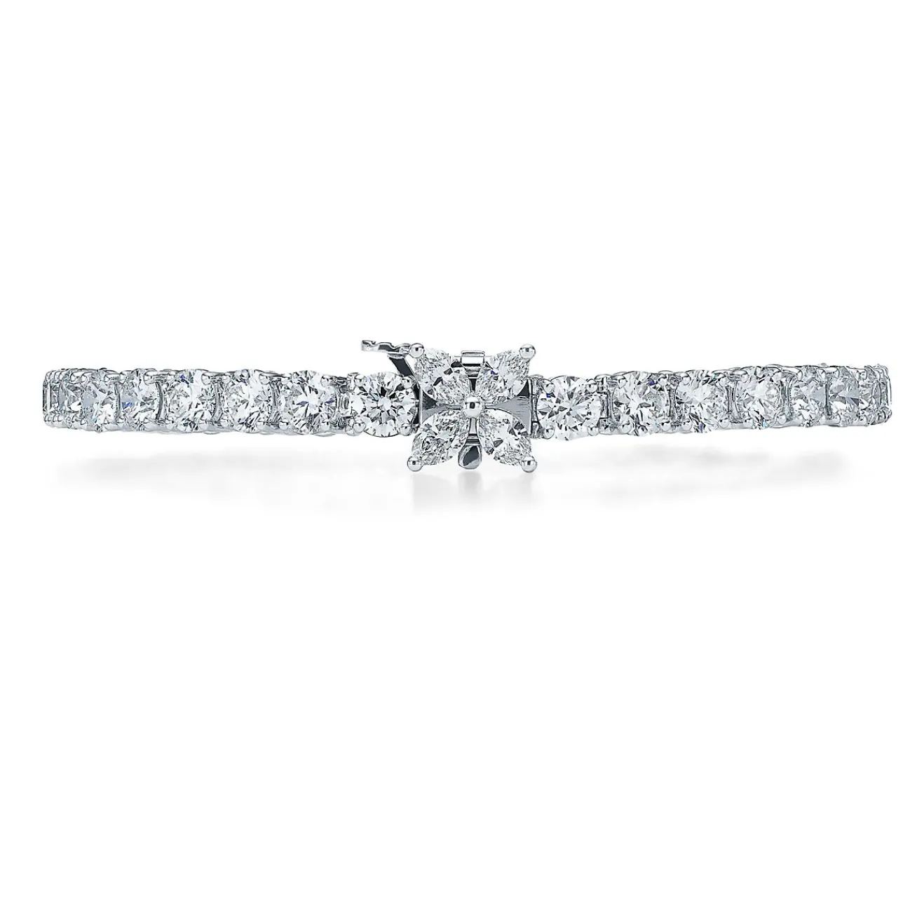 Tiffany & Co. Tiffany Victoria® diamond line bracelet in platinum. | ^ Diamond Jewelry