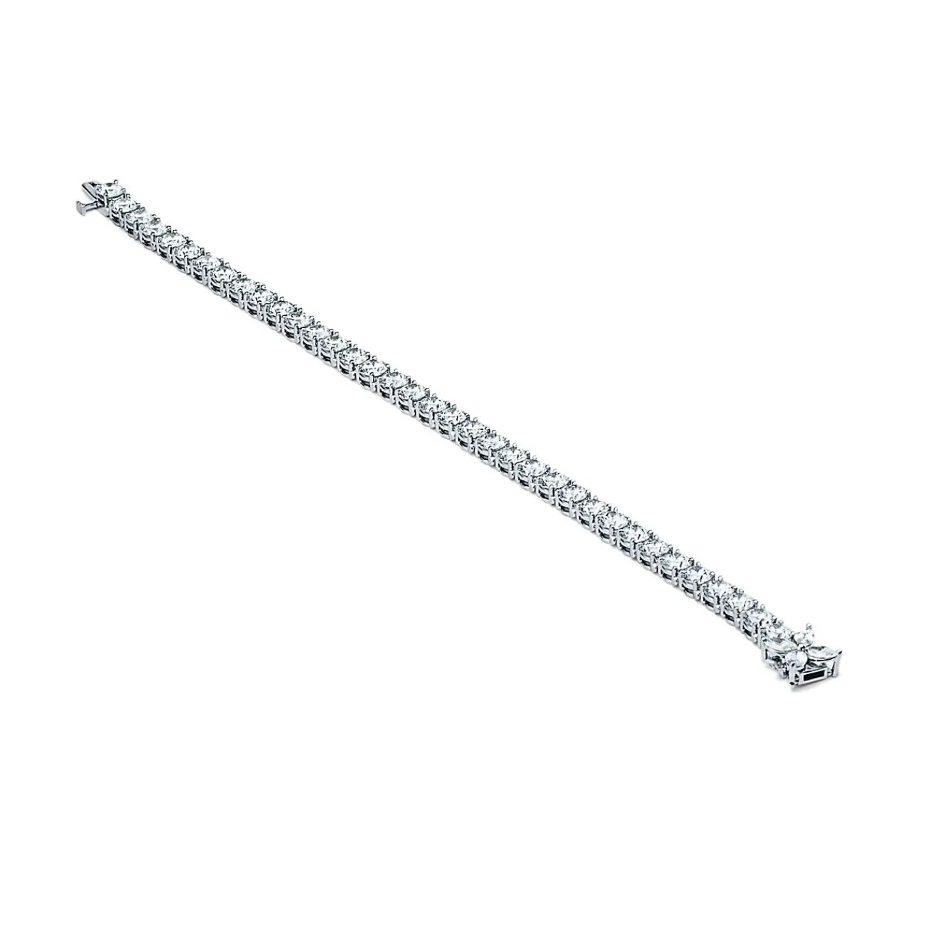 Tiffany & Co. Tiffany Victoria® diamond line bracelet in platinum. | ^ Diamond Jewelry