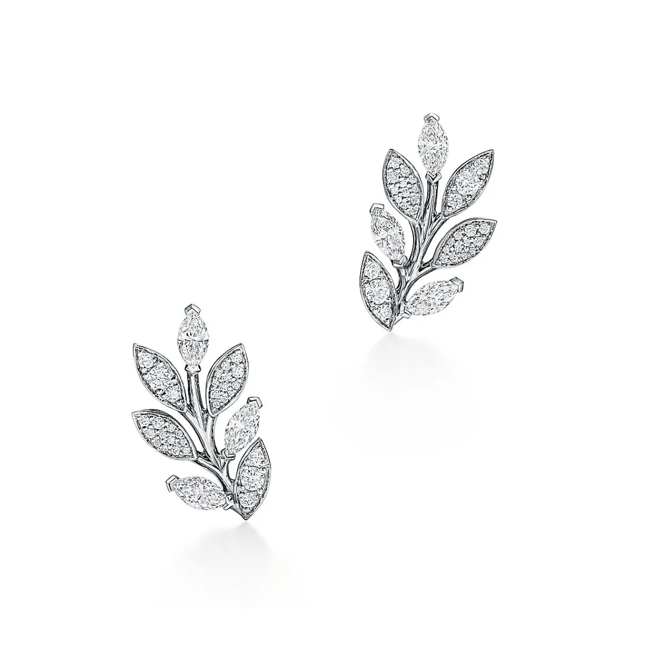 Tiffany & Co. Tiffany Victoria® diamond vine climber earrings in platinum. | ^ Earrings|Platinum Jewelry