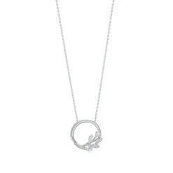 Tiffany & Co. Tiffany Victoria® diamond vine circle pendant in platinum, small. | ^ Necklaces & Pendants|Gifts for Her