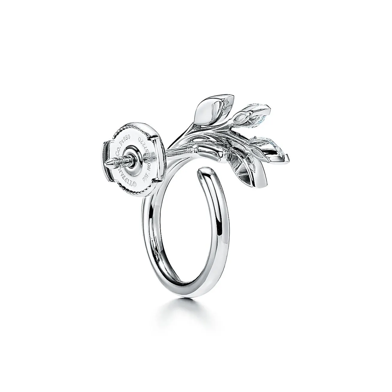 Tiffany & Co. Tiffany Victoria® diamond vine circle earrings in platinum, small. | ^ Earrings|Hoop Earrings