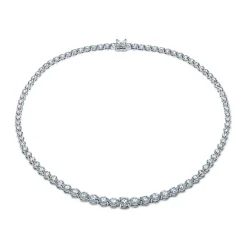Tiffany & Co. Tiffany Victoria® diamond line necklace in platinum. | ^ Diamond Jewelry