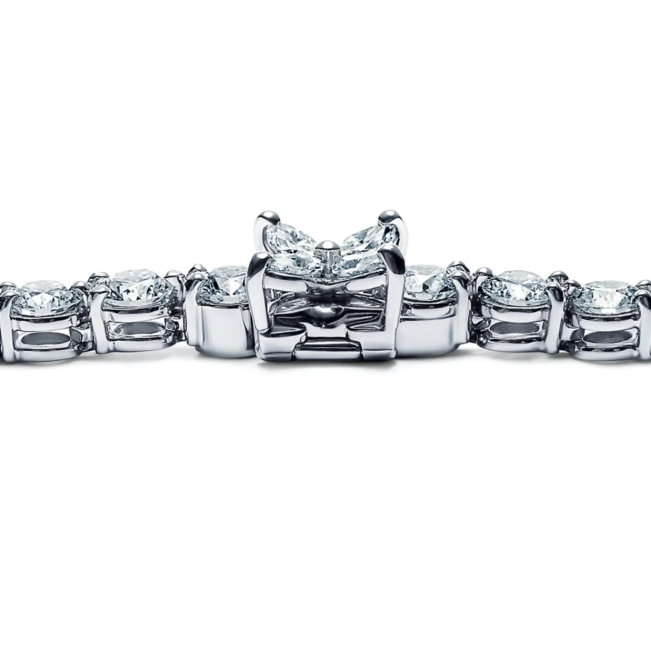 Tiffany & Co. Tiffany Victoria® diamond line necklace in platinum. | ^ Diamond Jewelry