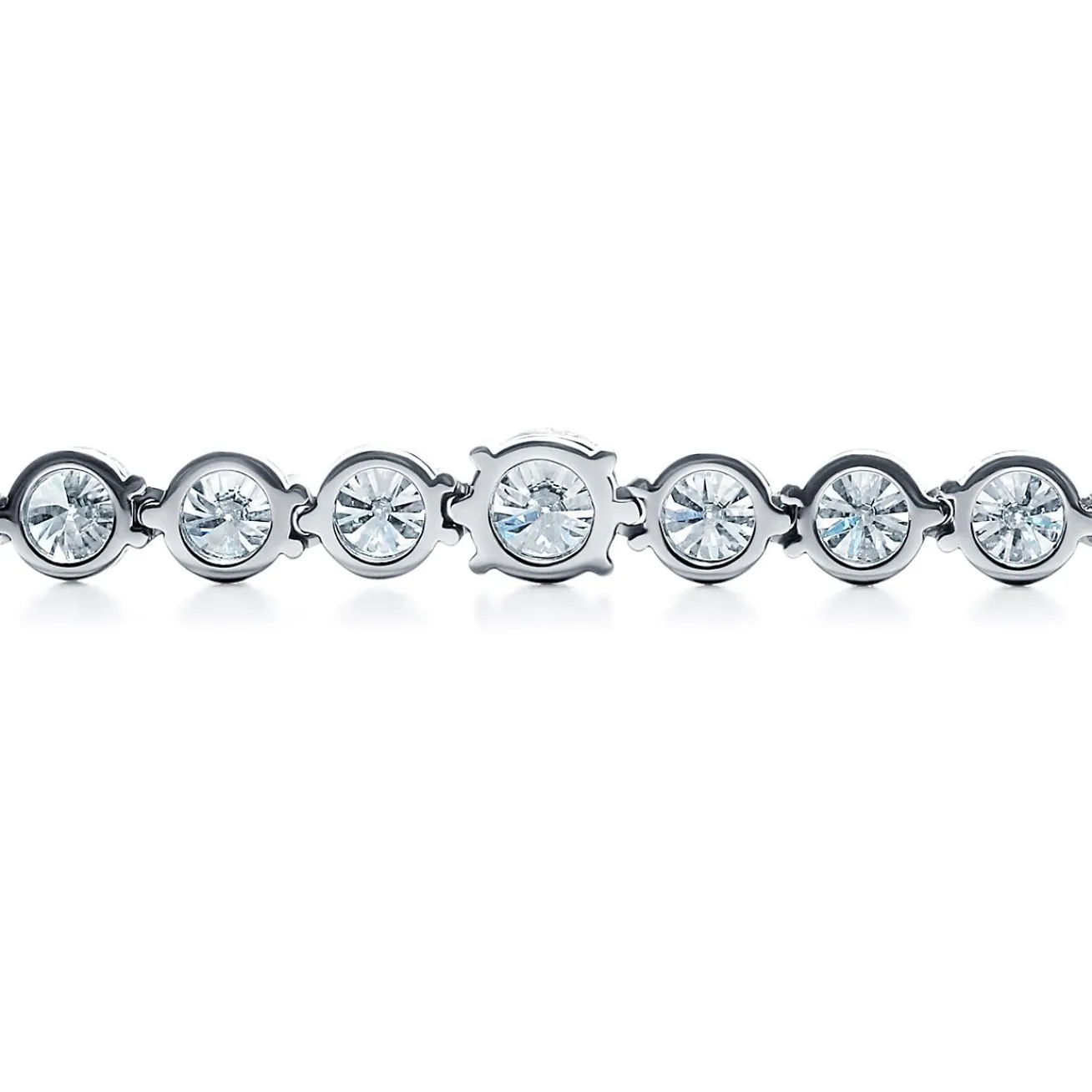 Tiffany & Co. Tiffany Victoria® diamond line necklace in platinum. | ^ Diamond Jewelry