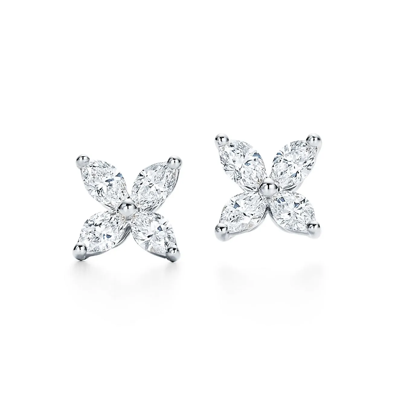 Tiffany & Co. Tiffany Victoria® earrings in platinum with diamonds, small. | ^ Earrings|Gifts for Her