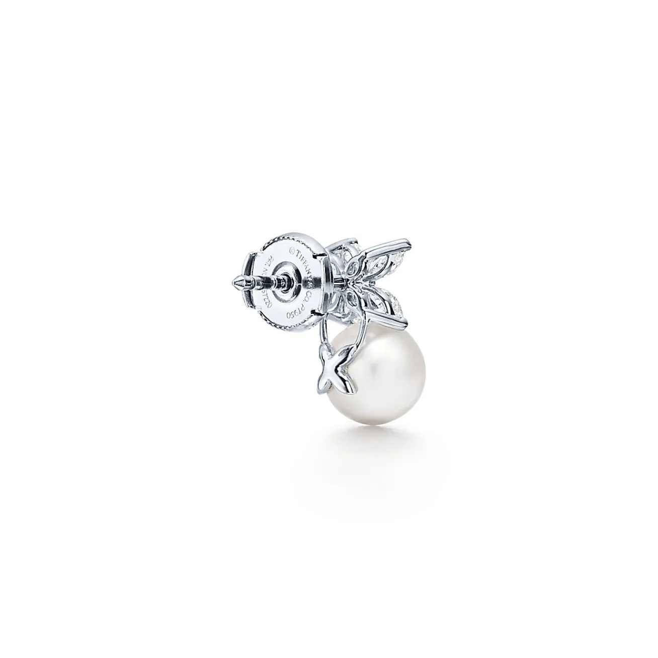 Tiffany & Co. Tiffany Victoria® earrings in platinum with Akoya cultured pearls and diamonds. | ^ Earrings|Gifts for Her