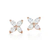 Tiffany & Co. Tiffany Victoria® earrings in 18k rose gold with diamonds, small. | ^ Earrings|Dainty Jewelry