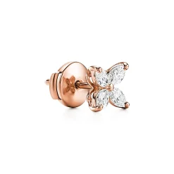 Tiffany & Co. Tiffany Victoria® earrings in 18k rose gold with diamonds, small. | ^ Earrings|Dainty Jewelry