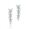 Tiffany & Co. Tiffany Victoria® mixed cluster drop earrings in platinum with diamonds. | ^ Earrings|Platinum Jewelry