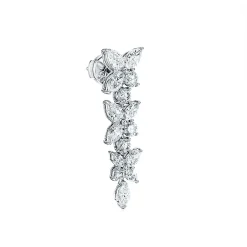 Tiffany & Co. Tiffany Victoria® mixed cluster drop earrings in platinum with diamonds. | ^ Earrings|Platinum Jewelry