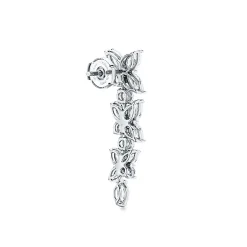 Tiffany & Co. Tiffany Victoria® mixed cluster drop earrings in platinum with diamonds. | ^ Earrings|Platinum Jewelry