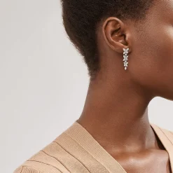 Tiffany & Co. Tiffany Victoria® mixed cluster drop earrings in platinum with diamonds. | ^ Earrings|Platinum Jewelry