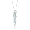 Tiffany & Co. Tiffany Victoria® mixed cluster drop pendant in platinum with diamonds. | ^ Necklaces & Pendants|Platinum Jewelry